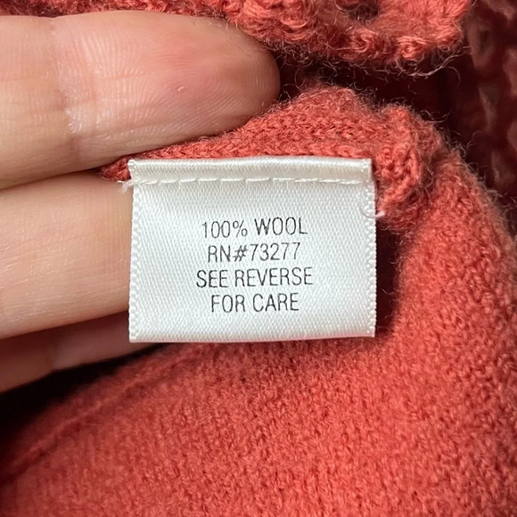 VTG 100% Wool Artsy Quirky Lace Trim Longsleeve Buttons Pocket Fall Cardigan - Picture 9 of 9